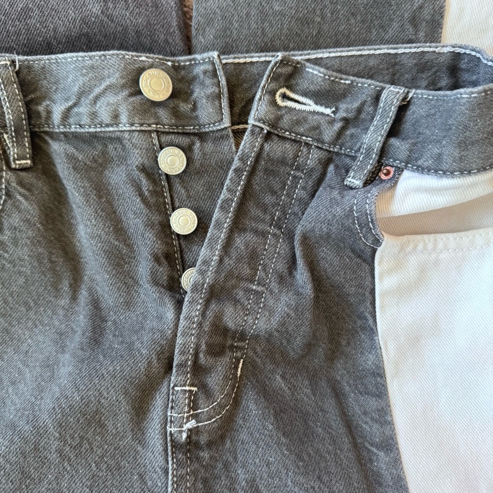 PACSUN • Women’s Two-Toned Jeans Gray and White High Rise Straight Size- 28 - Picture 5 of 6